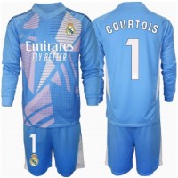 Real Madrid Thibaut Courtois #1 Målvakt Hemmadräkt Barn 2024-25 Långärmad (+ Korta byxor)